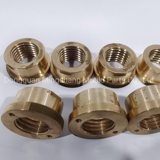 Insert de noyau de haute qualité, fraisage CNC avec dureté en laiton pour la fabrication de moule de bouchon de bouteille à filetage en plastique