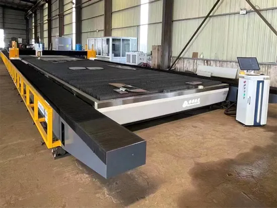 Découpeuse de laser de fibre de portique de grand format 6kw 8kw 10kw 12kw 15kw 20kw 30kw 40kw